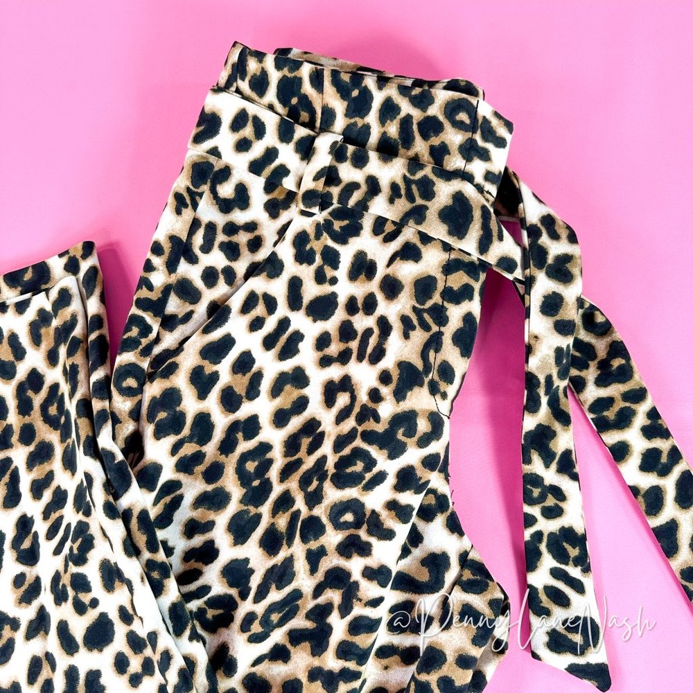 7th Avenue New York & Company Leopard Velvet Pants - Picture 11 of 11